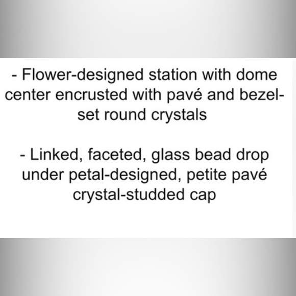 Heidi Daus 🆕 “Esmeralda” Beaded Crystal Flower Drop Bead omega earrings - Picture 8 of 8